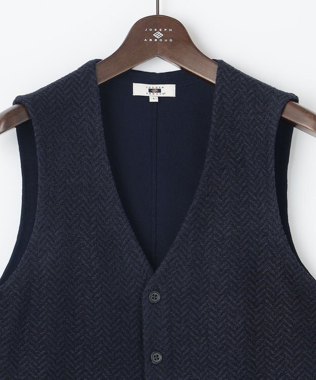 JOSEPH ABBOUD 【軽量/イージーケア】 KARL KARL ニット ベスト ネイビー系