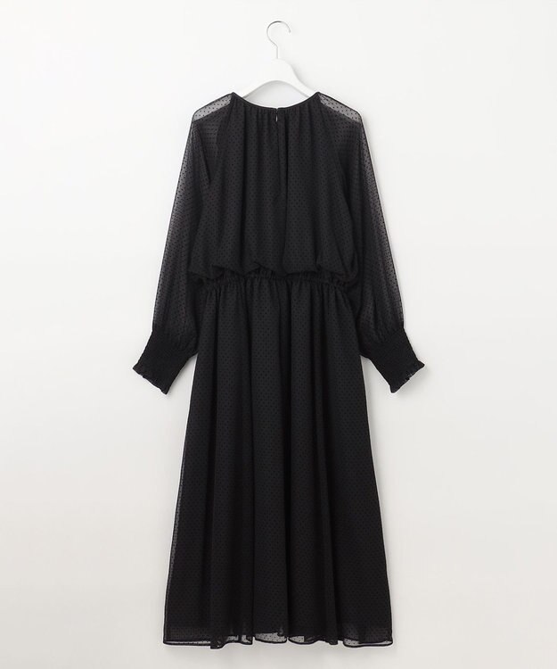 23区 【APPLAUDIR】シアードットフロッキー ドレス ブラック系