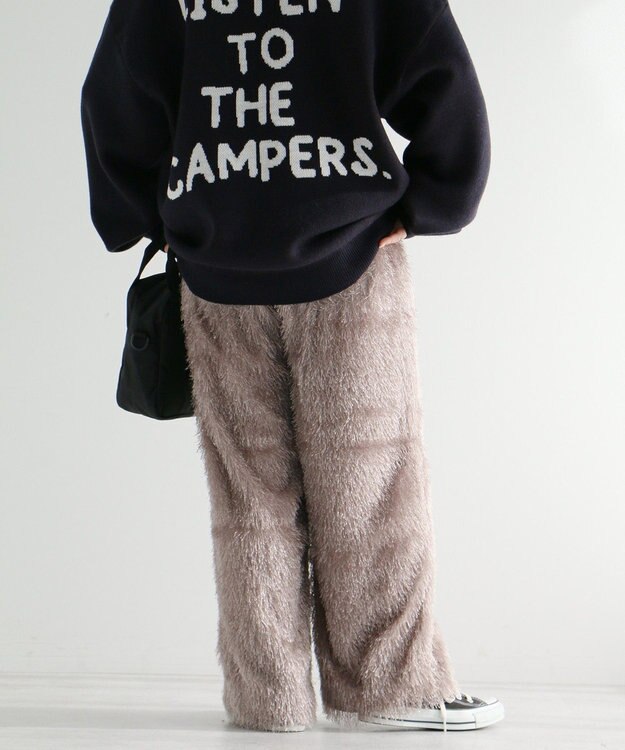 CRAFT STANDARD BOUTIQUE シャギーワイドパンツ Gray Beige