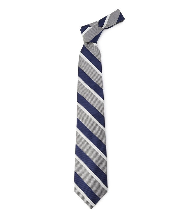 J.PRESS MEN 【STRUCTURE MIX COLLECTION】レジメンタル ネクタイ グレー系1