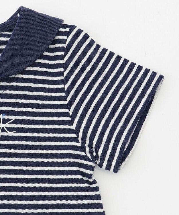 組曲 KIDS 【80-90cm】セーラーボーダー セットアップ ネイビー系1