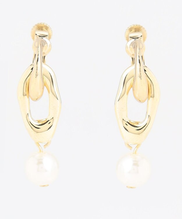 ANY 【WEB限定】スイングパールイヤリング ゴールド