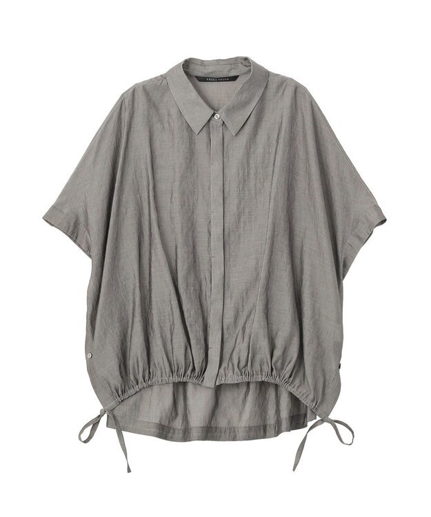 YECCA VECCA サイドスリットドロストシャツ Gray