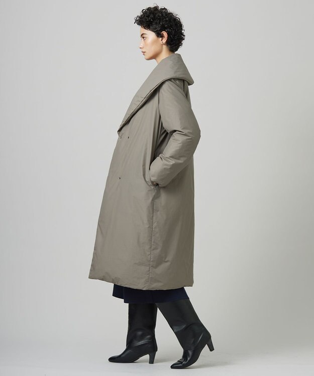 ICB L ADSダウン ショールカラーコート ドーングレー系