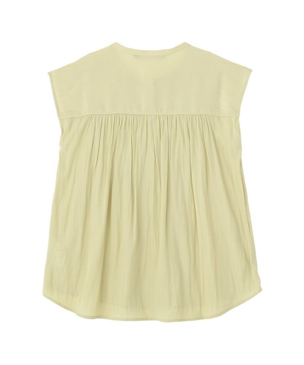 YECCA VECCA <<接触冷感>>フレンチスリーブギャザーブラウス Yellow