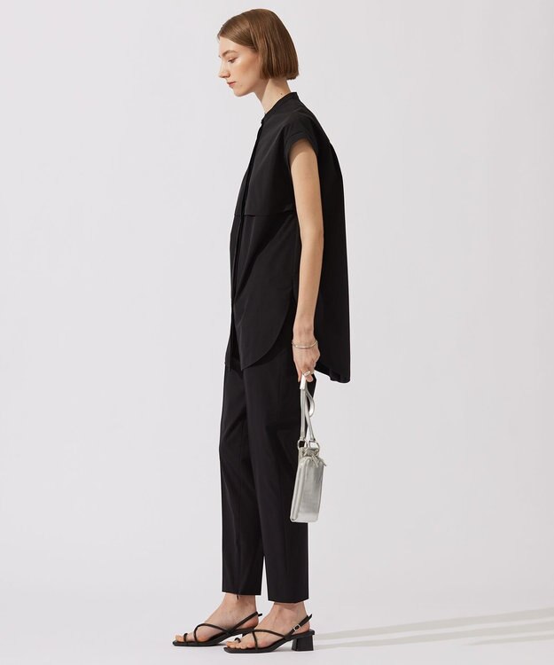 ICB L 【接触冷感・UVカット・撥水・洗える】 プルーフ4WAYタフタ ブラウス ブラック系