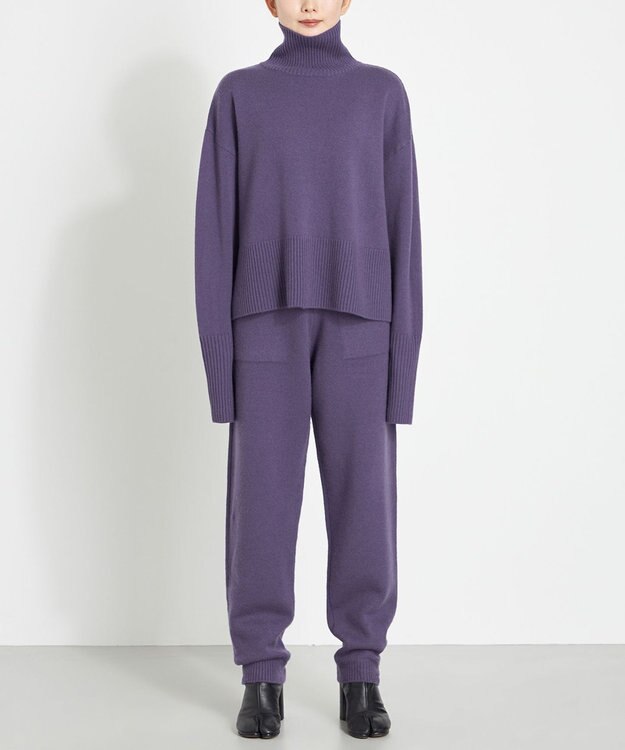 NAVE ウールカシミヤ ハイネック ライラック系