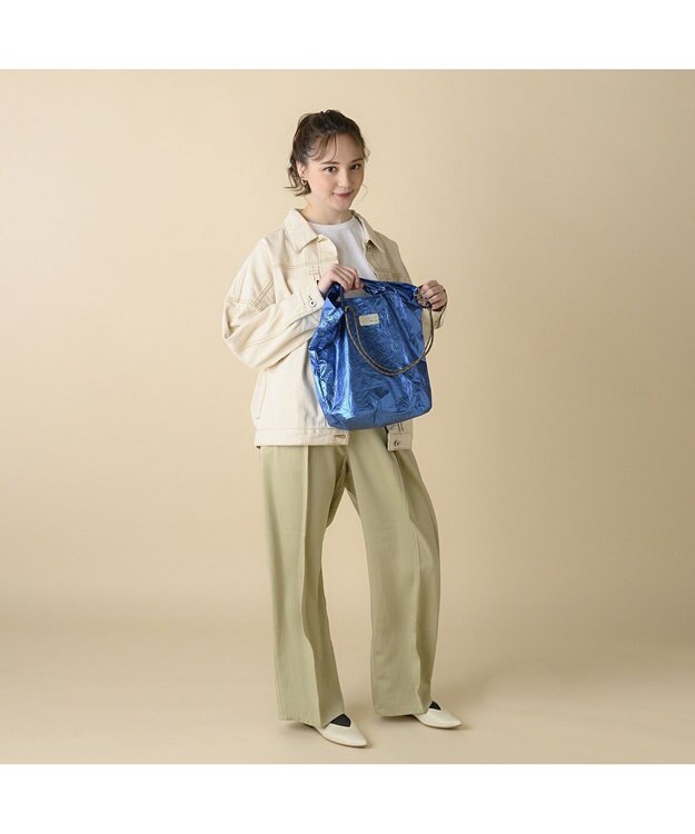 ACE BAGS & LUGGAGE W&.Day Night メル ポケッタブルバッグ Sサイズ 11781 ダブルアンドデイナイト メタリックブルー