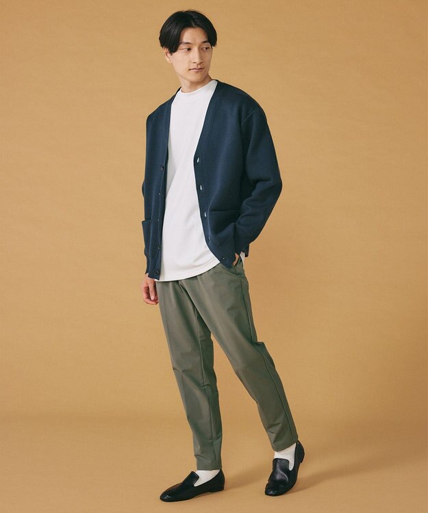 UNFILO MENS MOVE TEX Vネックカーディガン ピーコックグリーン系