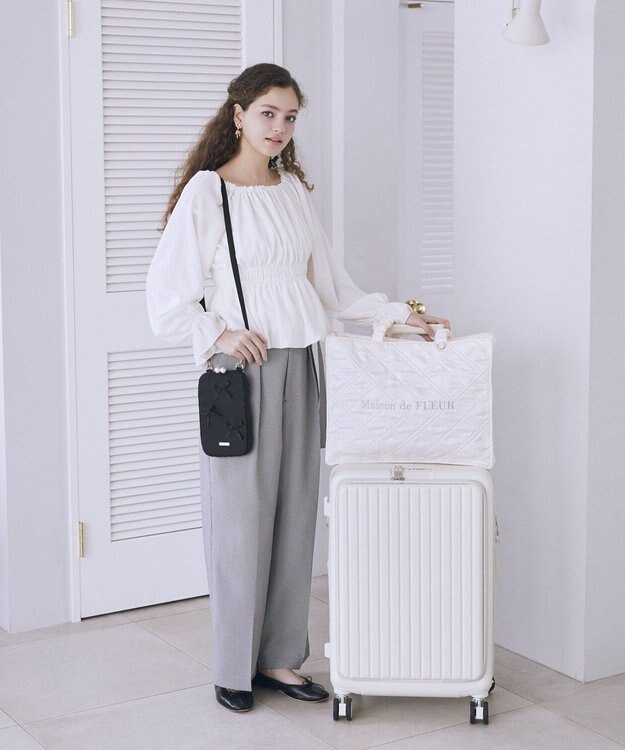 Maison de FLEUR リボン付きマルチショルダーバッグ Black