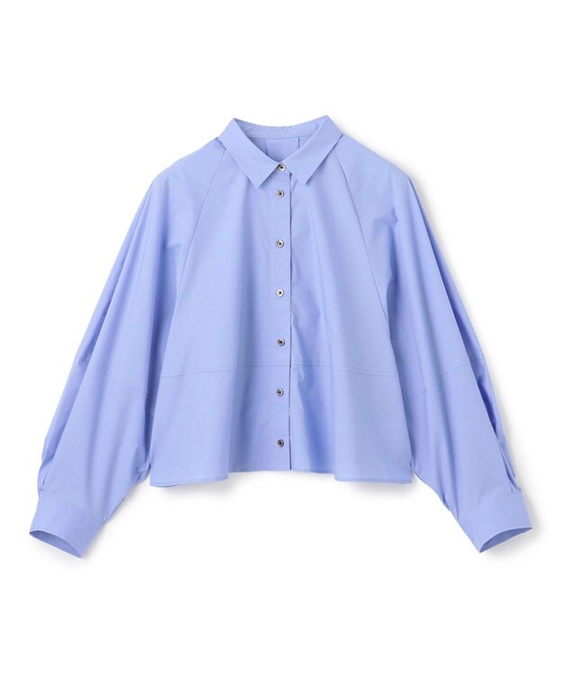 UNFILO コットンブロード フォルムシャツ ブルー