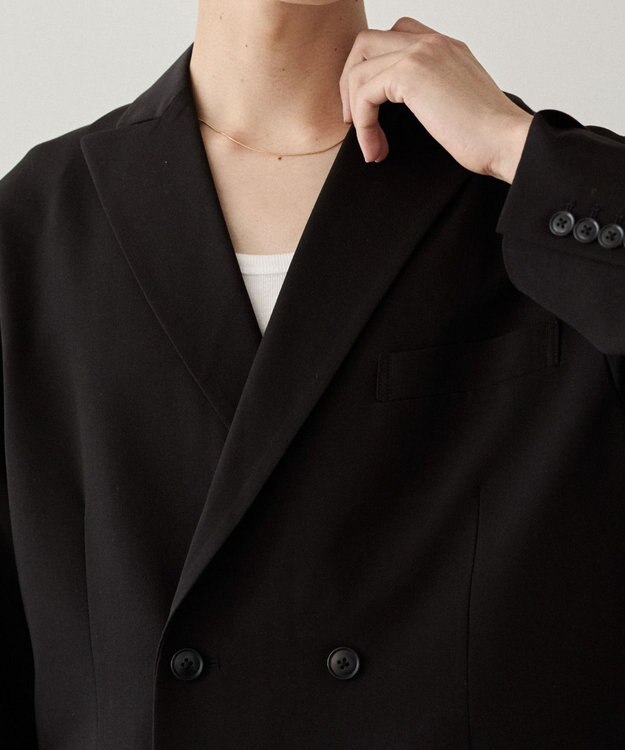 WEGO TRダブルブレストテーラードジャケット ブラック