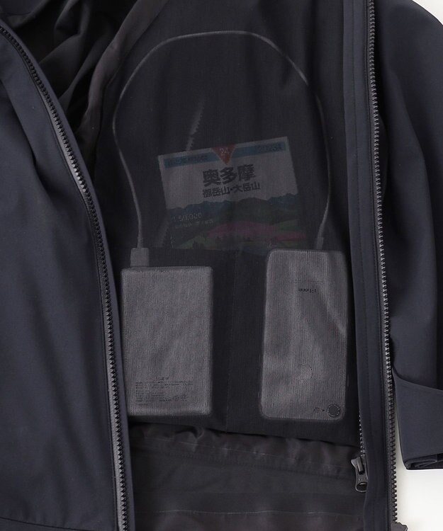 JOSEPH ABBOUD MOUNTAIN 【ストレッチ/撥水/防水素材/イタリア素材/ライナードッキング対応】マウンテンシェル パーカー ネイビー系