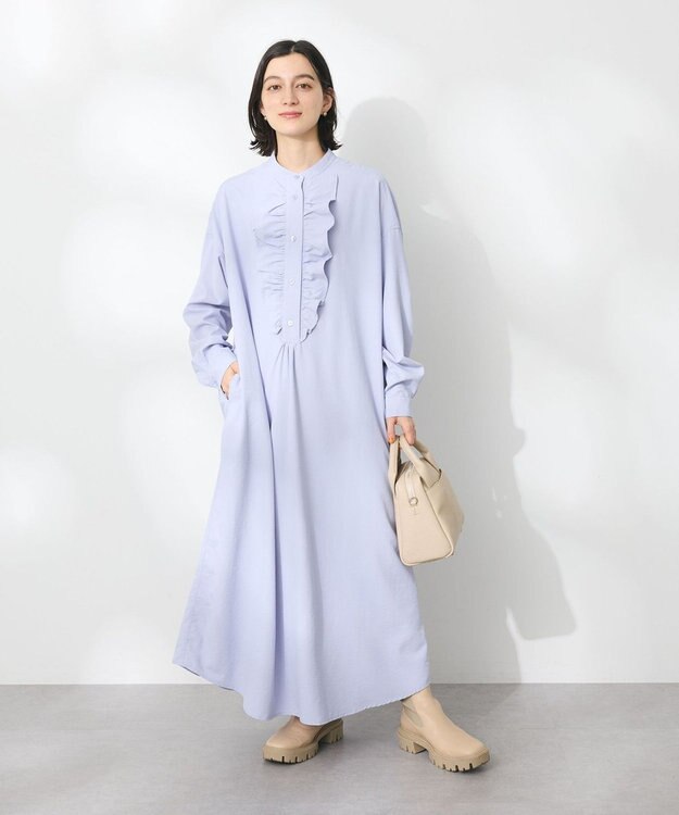 CRAFT STANDARD BOUTIQUE デシンフリルワンピース Purple