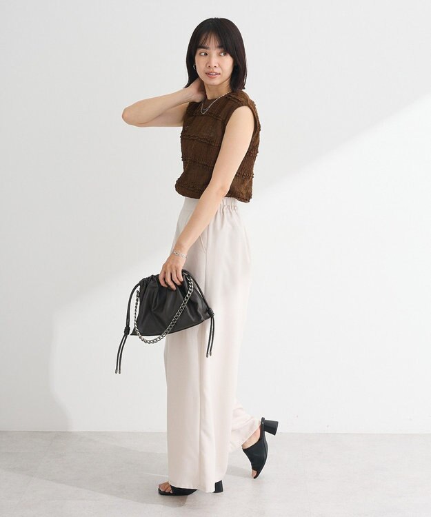 Green Parks ・ＳＵＧＡＲ　ＳＰＯＯＮ　フリルレースノースリーブ Brown