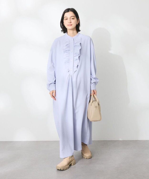 CRAFT STANDARD BOUTIQUE デシンフリルワンピース Purple