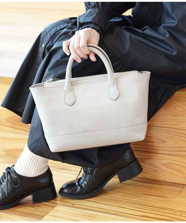 YUSHI EPICE-2WAY HANDBAG ハンドバッグ ショルダーバッグ 2WAY ライトグレー