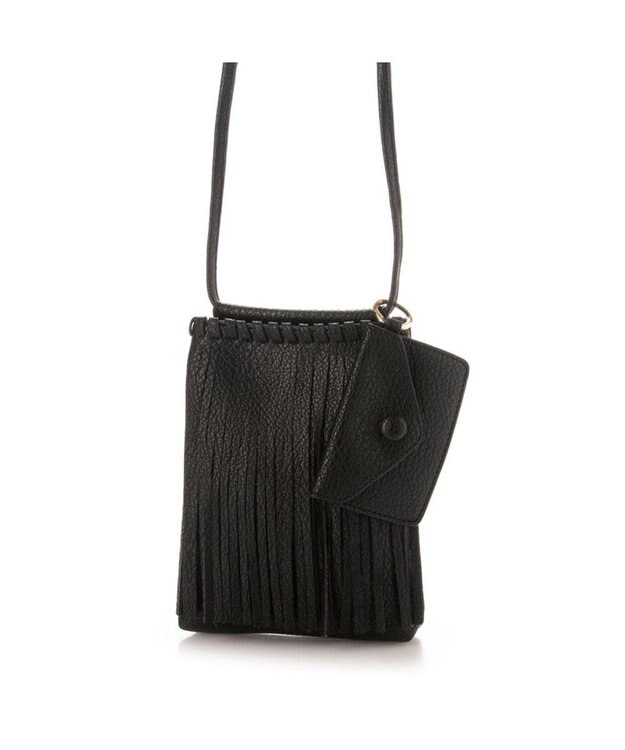 UNBILLION cachecache フリンジディテールスマホショルダー ブラック