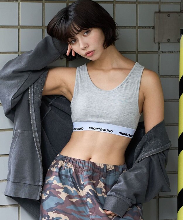 WEGO ロゴブラトップ 杢グレー