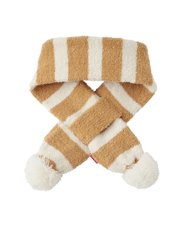 MIKI HOUSE HOT BISCUITS マシュマロニット マフラー ベージュ