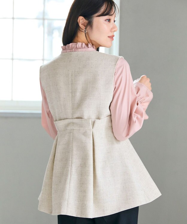 Feroux ペプラム タックジレ ベージュ系