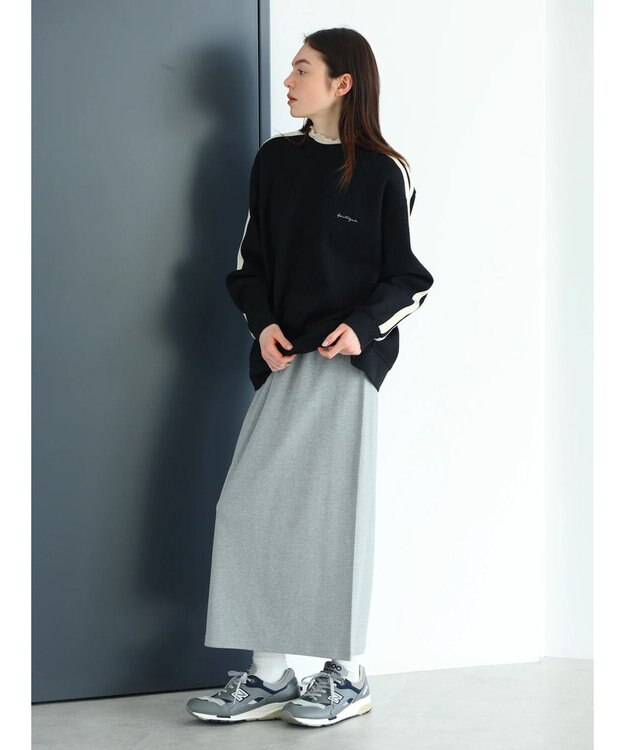 CRAFT STANDARD BOUTIQUE リブロングスカート Light Gray Mixture