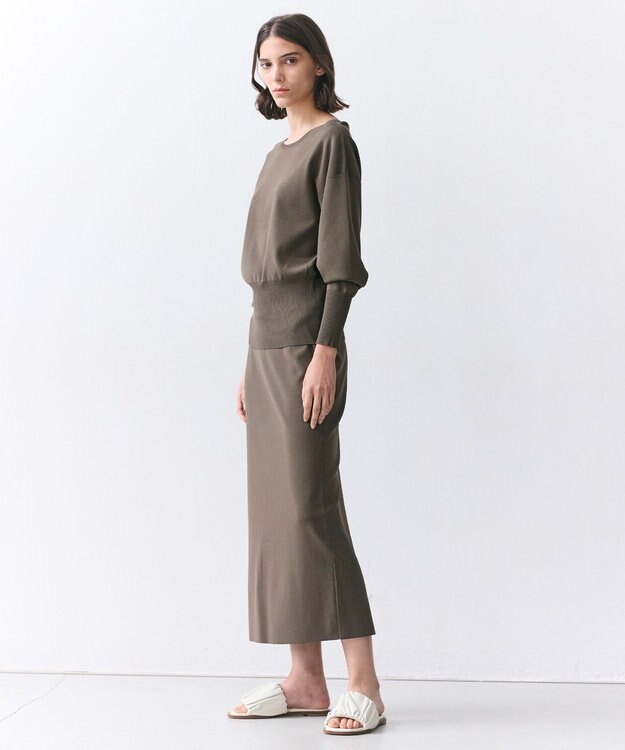 BEIGE， LAURA / ドライタッチ ストレッチニットスカート Khaki