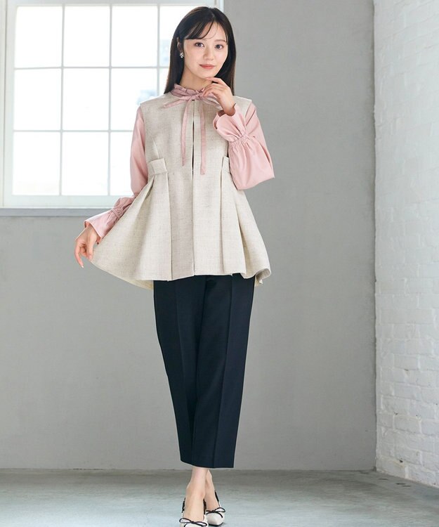 Feroux ペプラム タックジレ ベージュ系