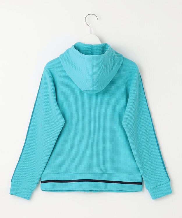 23区GOLF 【WOMEN】【UVケア】テクニカルワッフル フーディ ターコイズブルー系