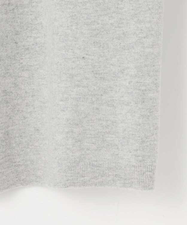 自由区 【洗える】ソフトウールハイゲージ カーディガン グレーメランジ