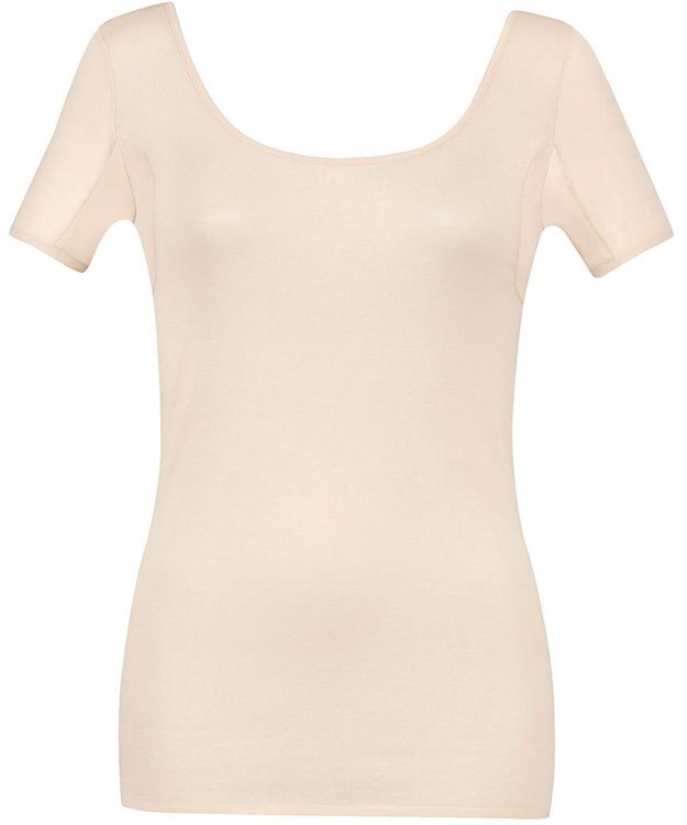 Wing インナー 綿100％ さらっと快適 抗菌防臭加工(身生地部) 【綿100% ひびきにくいタイプ】 汗取り付き 3分袖 半袖 春 夏 EL1374 ウイング／ワコール ベージュ