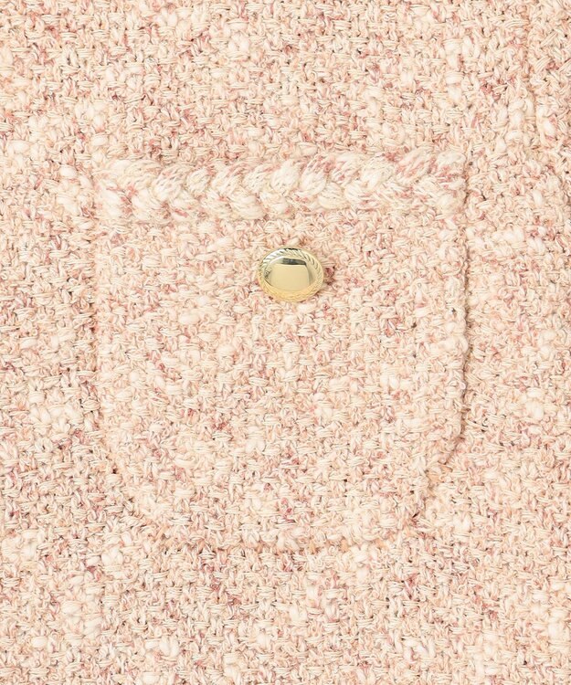 TOCCA TWEEDY MAZE ニットジャケット ピンク系