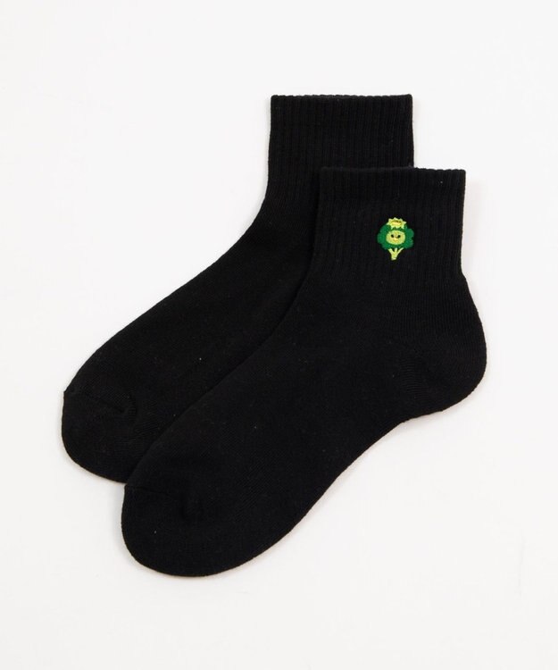 WEGO フードアニマル刺繍アンクルパイルソックス 柄2