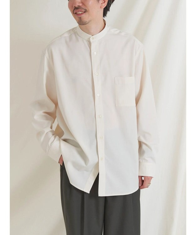 CRAFT STANDARD BOUTIQUE Ｔ／Ｒバンドカラーシャツ Ivory