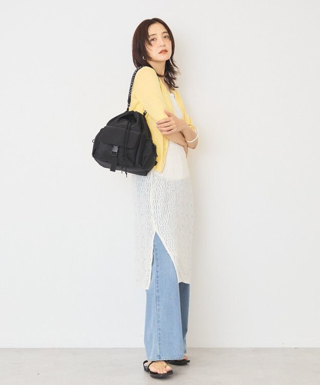 AMERICAN HOLIC 配色フリルレイヤードカーディガン Yellow