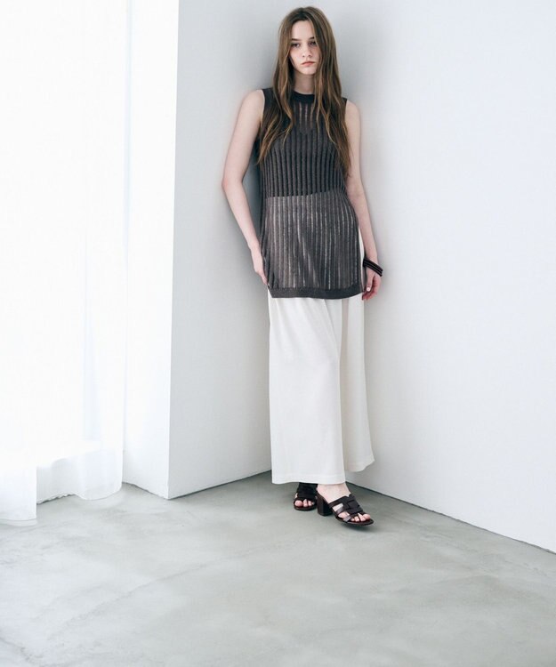 uncrave リネンライクツイル ワイドパンツ オフ