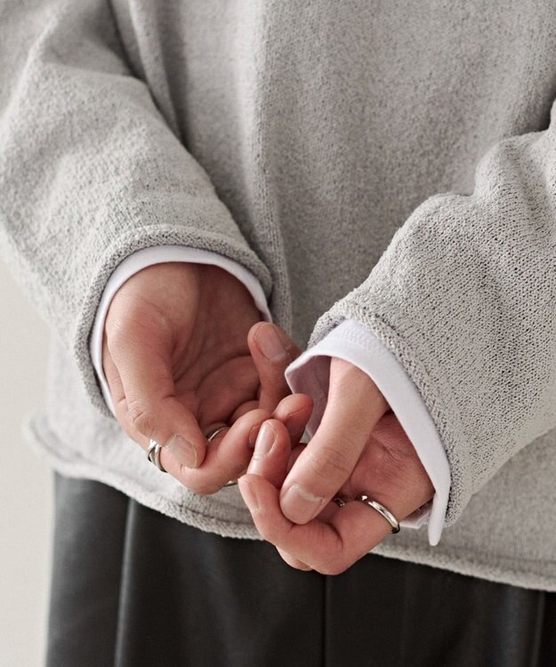 WEGO スキッパーニットポロ グレー