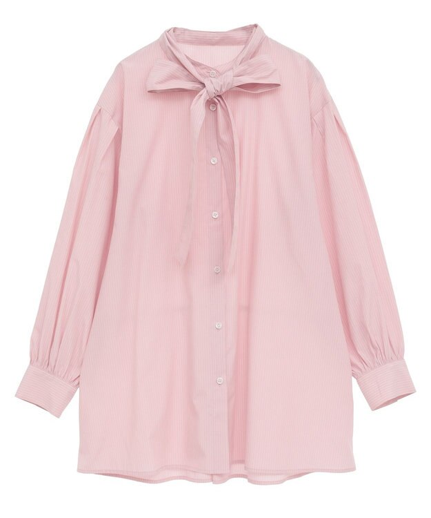 earth music&ecology 2wayボウタイブラウス Stripe