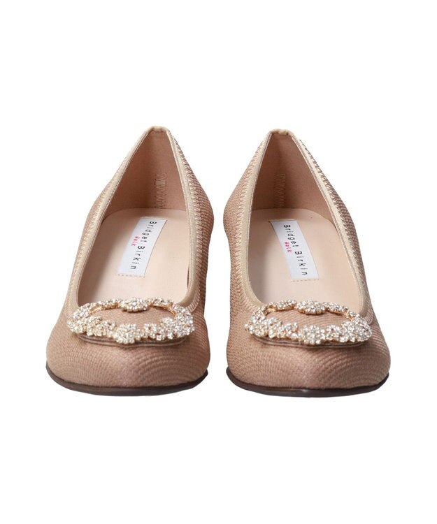 Bridget Birkin 【Bridget Birkin walk】ハートビジューウォーキングパンプス ベージュ雑材