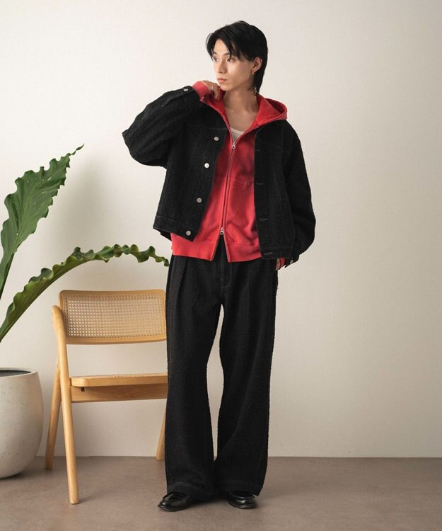 WEGO ショートZIPパーカー レッドその他