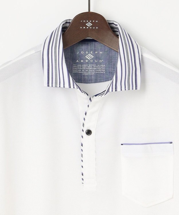 JOSEPH ABBOUD 【キングサイズ・ギフトでも人気！オーガニックコットン使用・消臭などの高機能】ダディ ポロシャツ ホワイト系