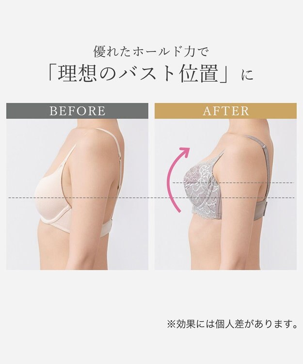 BRADELIS New York 【BRADELIS New York/ 育乳補整ブラ・STEP2 寄せる】ナオミステップ2ブラ25A1 補正下着 ブラジャー 谷間メイク モーヴグレー