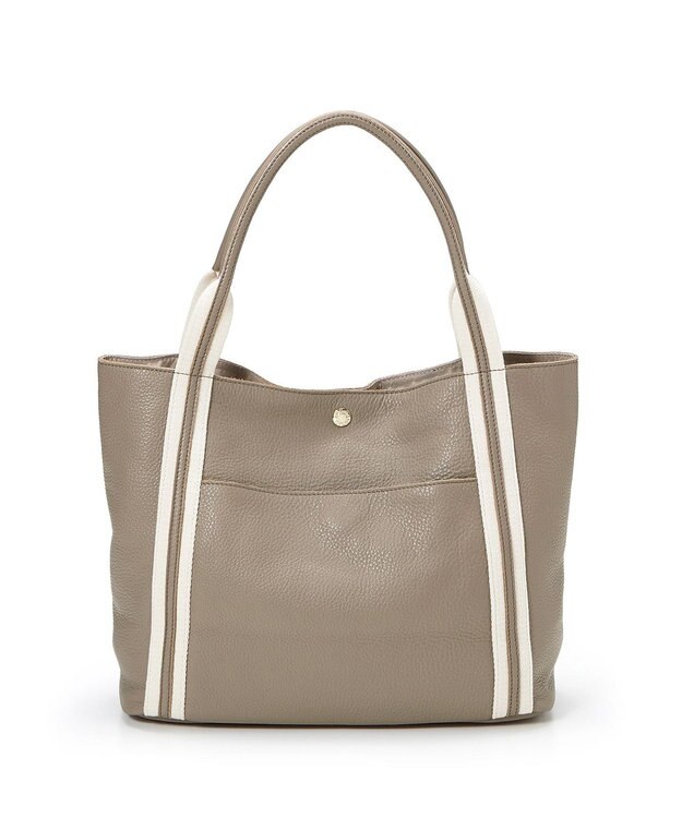 TOPKAPI 【TREASURE TOPKAPI】ソフトシュリンク テープコンビ A4 トート バッグ グレージュ