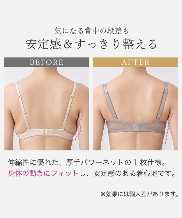 BRADELIS New York 【BRADELIS New York/ 育乳補整ブラ・STEP2 寄せる】ナオミステップ2ブラ25A1 補正下着 ブラジャー 谷間メイク モーヴグレー