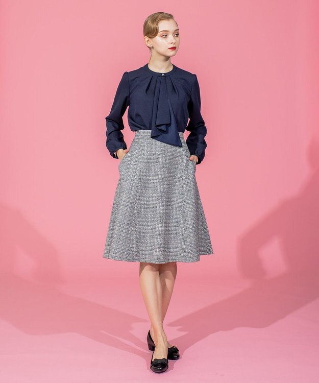 TOCCA 【洗える】PRIMAVERA SKIRT スカート ネイビー系