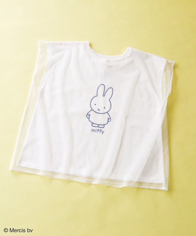 Green Parks ｍｉｆｆｙ／チュールドッキングプリントＴシャツ