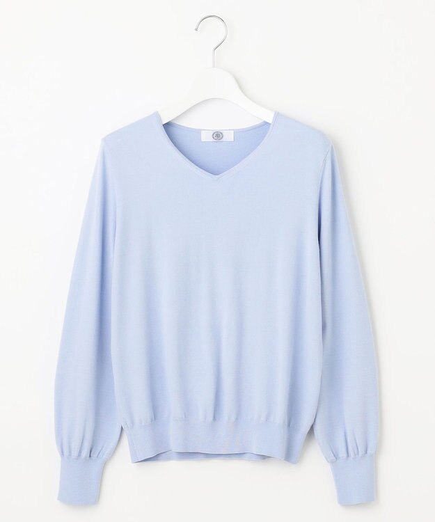 J.PRESS LADIES 【ご好評につき新色追加！・WEB限定カラーあり・洗える】PRINCE Vネック ニット サックスブルー系