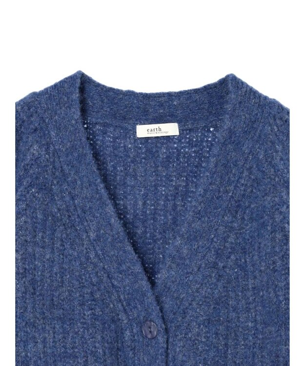 earth music&ecology フワフワＭＩＸヤーンカーディガン Blue