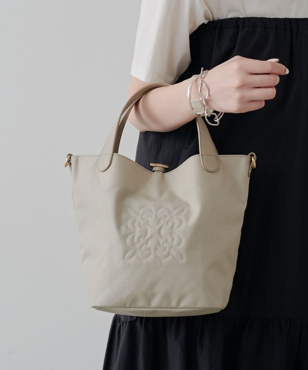 russet コーデュラナイロン2WAYタウントートバッグ(CE-1673-WEB) L.Greige