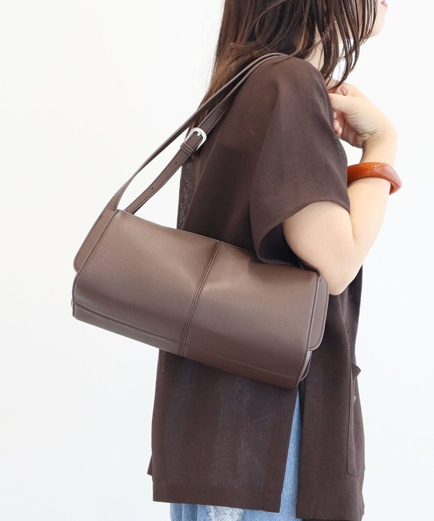 Green Parks ワイドボストンバッグ Brown